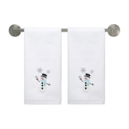 Avanti Snowman 2-pc. Hand Towel, One Size, White