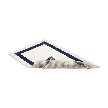 IZOD Pine Bath Rug, One Size, White