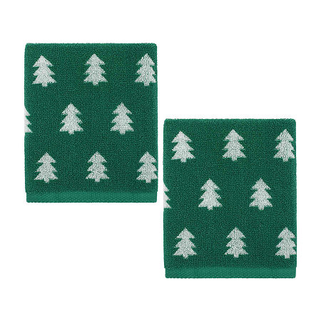 Nicole Miller Festive 2-pc. Hand Towel, One Size, Green