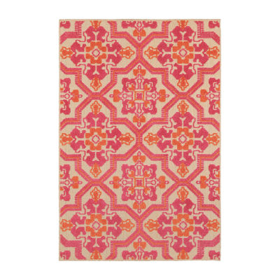 Covington Home Celestia Mixed Pile Floral Indoor Outdoor Rectangular Area Rug