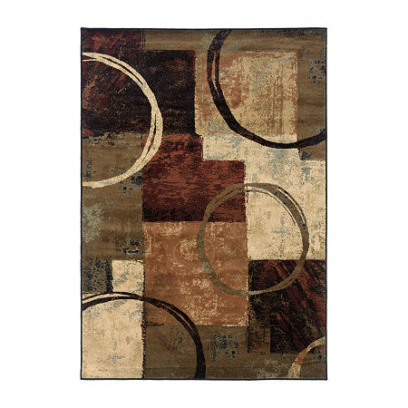 Covington Home Harlow Abstract Color Block Indoor Rectangular Area Rug, One Size, Brown