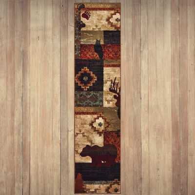 Covington Home Willow Patchwork Lodge 22"X90" Indoor Rectangular Runner