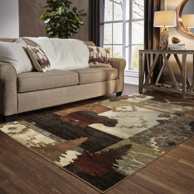 Covington Home Willow Patchwork Lodge Indoor Rectangular Area Rug