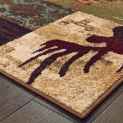 Covington Home Willow Patchwork Lodge Indoor Rectangular Area Rug