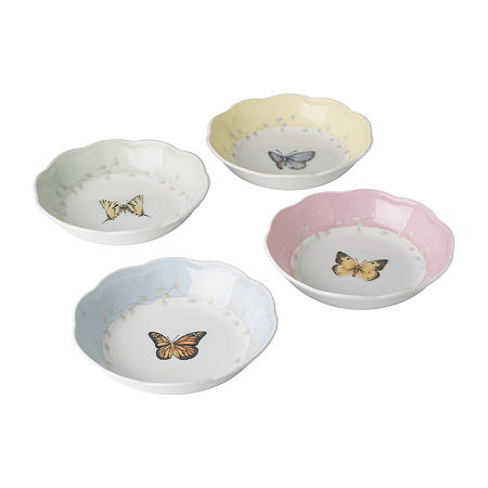 Lenox Butterfly Meadow Colors 4-pc. Porcelain Fruit Bowl, One Size, White