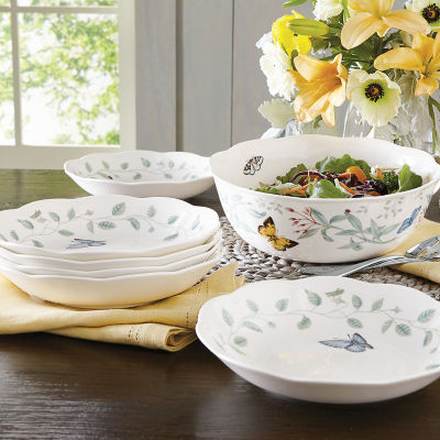 Lenox Butterfly Meadow Porcelain Salad Bowl Set