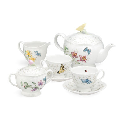 Lenox Butterfly Meadow 7pc. Porcelain Tea Set