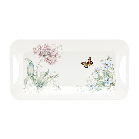 Lenox Butterfly Meadow Melamine Serving Tray, One Size, White