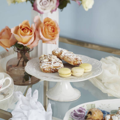 Lenox French Perle White Stoneware Cake Stand