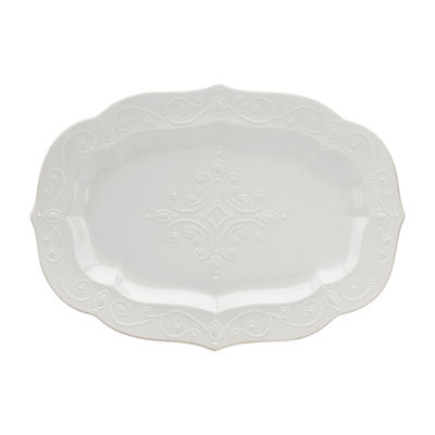Lenox French Perle White Stoneware Serving Platter