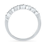 2MM 1/6 CT. T.W. Genuine White Diamond Sterling Silver Band