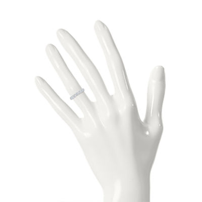 Womens 2MM 1/6 CT. T.W. Natural White Diamond Sterling Silver Band