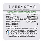 Ever Star 2MM 1/4 CT. T.W. Lab Grown White Diamond 10K White Gold Round Crossover Band