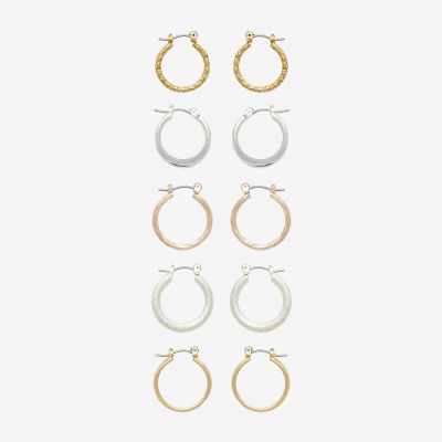 Mixit Womens Hypoallergenic 5 Pair Earring Set