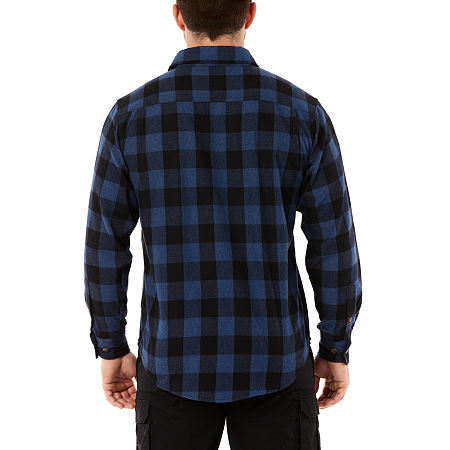 Smiths Workwear Mens Regular Fit Long Sleeve Flannel Shirt, Xx-large, Blue