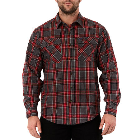 Smiths Workwear Mens Regular Fit Long Sleeve Flannel Shirt, Xx-large, Red