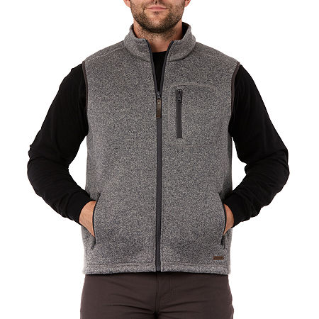 Smiths Workwear Sherpa Lined Sweater Mens Fleece Vest, Medium, Gray