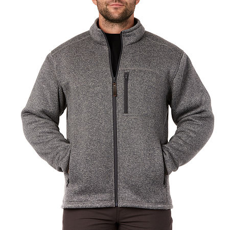 Smiths Workwear Sherpa Lined Mock Neck Sweater Fleece Mens Fleece Lined Jacket, Xx-large, Gray