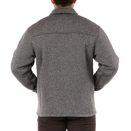 Smiths Workwear Sherpa Lined Mock Neck Sweater Fleece Mens Fleece Lined Jacket, Xx-large, Gray