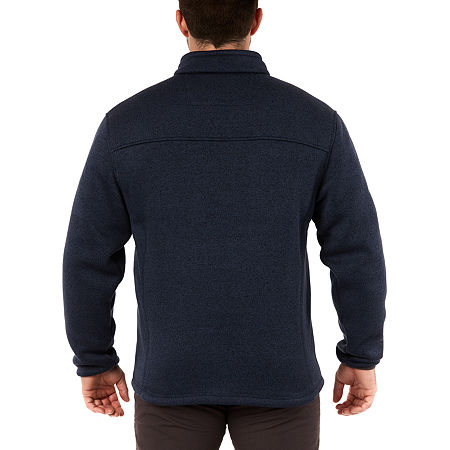 Smiths Workwear Sherpa Lined Mock Neck Sweater Fleece Mens Fleece Lined Jacket, Xx-large, Blue