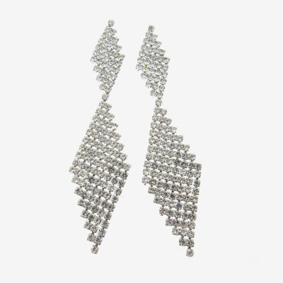 Vieste Rosa Womens Crystal Drop Earrings