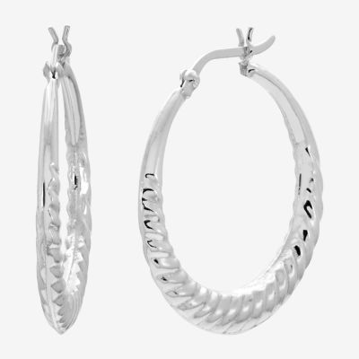 Sterling Silver 28.7mm Hoop Earrings - JCPenney