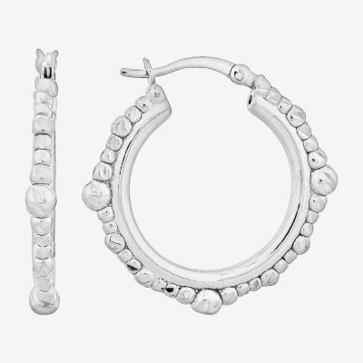 Sterling Silver 28mm Circle Hoop Earrings