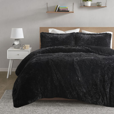 Intelligent Design 3pc Full/queen Leena Shaggy Long Faux Fur Comforter Mini  Set Ivory : Target