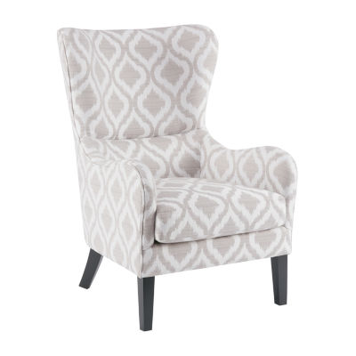 Madison Park Leda Winged Back Upholstered Armchair