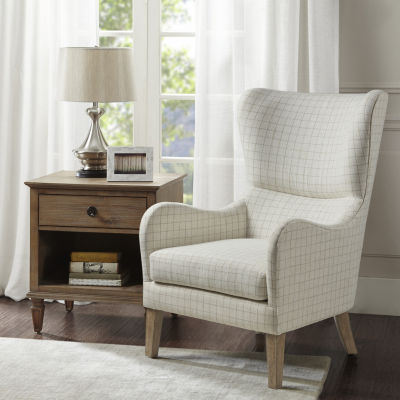 Madison Park Leda Winged Back Upholstered Armchair