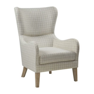 Madison Park Leda Winged Back Upholstered Armchair
