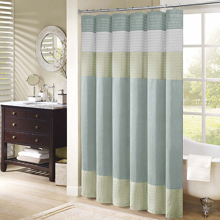 Madison Park Eastridge Shower Curtain, One Size, Green