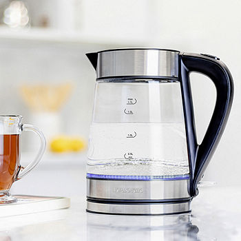 Chefman 7-Cup 1.7 Stainless Steel Glass Kettle with LED Boil