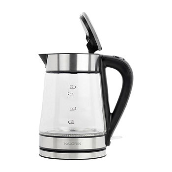 Kalorik® 1.7L Rapid Boil Electric Kettle with Blue LED Stainless Steel
