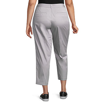 Women 's Plus Size Soft Stretch Sweatpants With Pockets -Black