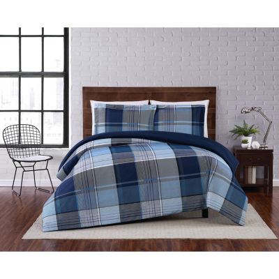 Truly Soft Trey Plaid Duvet Cover Set