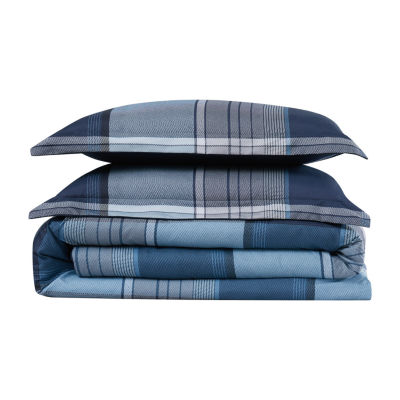 Truly Soft Trey Plaid Duvet Cover Set