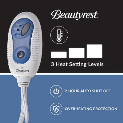 Beautyrest Marselle Heated Automatic Shut Off Washable Midweight Throw