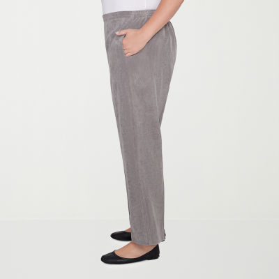 Alfred Dunner Copenhagen Womens Comfort Waistband Straight Corduroy Pant