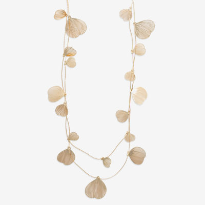 Bijoux Bar Gold Tone Womens 34 Inch Strand Necklace