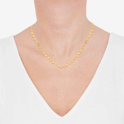 Gold Addiction Womens 14K Gold 18 Inch Link Necklace