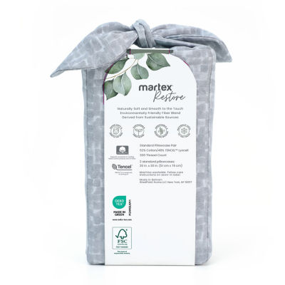 Martex Restore Echo 300tc Wrinkle Resistant Temperature Regulating Pillowcase
