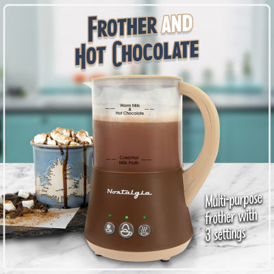 Nostalgia FHCM4BR Frother & Hot Chocolate Maker FHCM4BR, Color