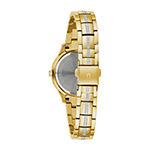 Bulova Womens Crystal Accent Gold Tone Stainless Steel Bracelet Watch 98l283