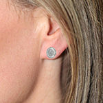 2 CT. T.W. Genuine White Diamond 14K White Gold 15.7mm Stud Earrings