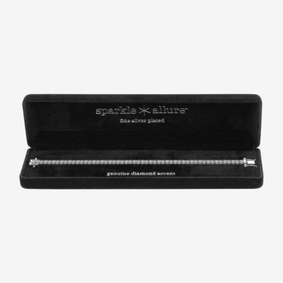 Sparkle Allure Diamond Accent Silver Over Bronze 7.25 Inch Tennis Bracelet