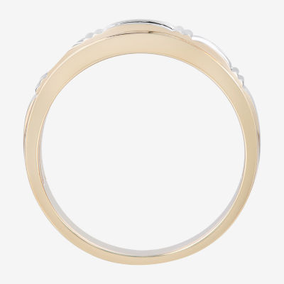 Mens 1/4 CT. T.W. Natural White Diamond 10K Gold Wedding Band