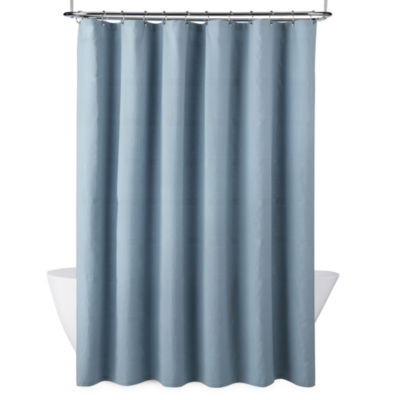 Linden Street Waffle Shower Curtain, Color Light Indigo JCPenney
