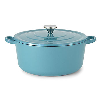 Enameled Cast Iron 5 Quart Dutch Oven with Lid - Blue – Eco + Chef Kitchen