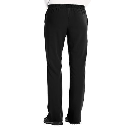 Jockey 2249 Tie-Waist 4-Pocket Womens Petite Scrub Pants, Petite Small, Black